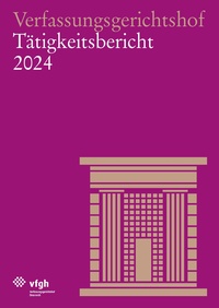 Tätigkeitsbericht des Verfassungsgerichtshofes 2024 - Cover