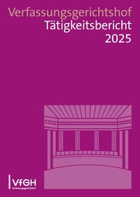 Tätigkeitsbericht des VfGH 2024 - Cover&nbsp;