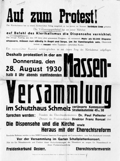 Protestaufruf des Freidenkerbundes, 1930 