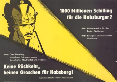 Plakat gegen Otto Habsburg, 1960 