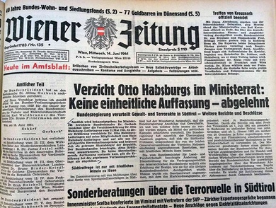 Wiener Zeitung vom 14.6.1961 