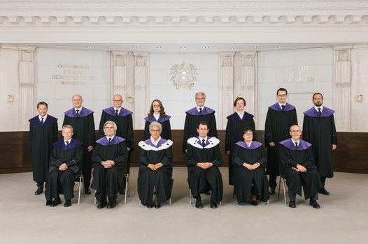 Press Photo: The Members of the Constitutional Court (Group picture) ©VfGH/Niko Havranek