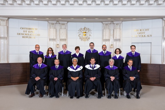 Press Photo: The Members of the Constitutional Court 2025 (Group picture) ©VfGH/Achim Bieniek