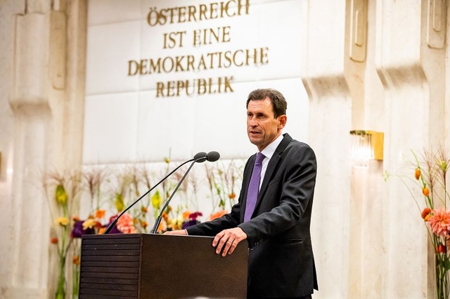 Präsident Grabenwarter eröffnet den Verfassungstag 2025 (Foto: Achim Bieniek) 