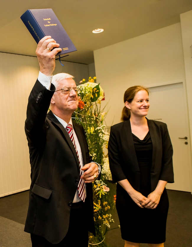 Verfassungsgerichtshofpräsident Gerhart Holzinger mit Tochter Kerstin  Holzinger. 