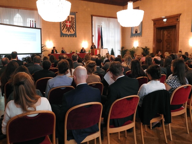 Die VM-Tagung im Wappensaal des Wiener Rathauses am 20.10.2023 