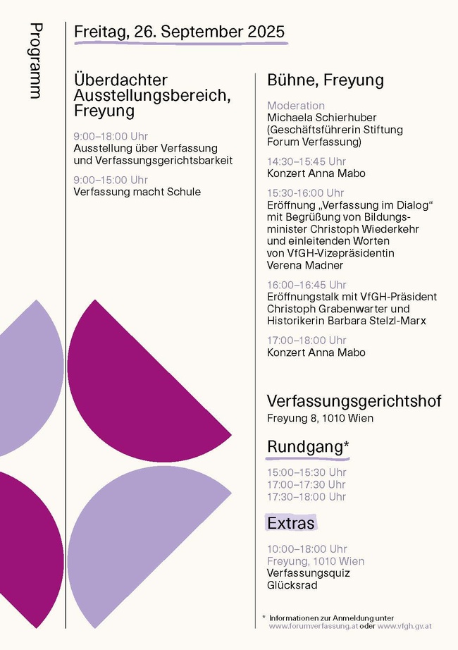 Verfassung im Dialog 2025 Programm I