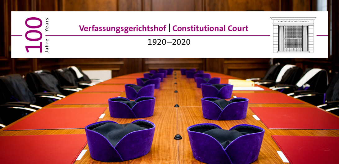 Der Verfassungsgerichthof feiert 2020 sein 100-jähriges Bestehen